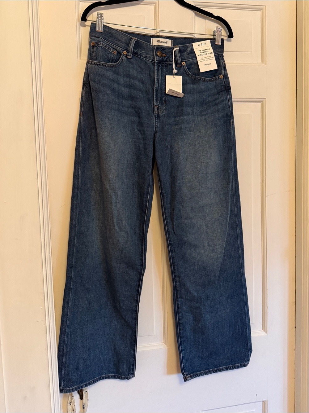 NWT Madewell Petite Perfect Vintage Wide-Leg Jean in SoftDrape